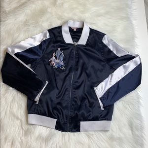 Juicy Couture Blue Cactus Bomber Jacket